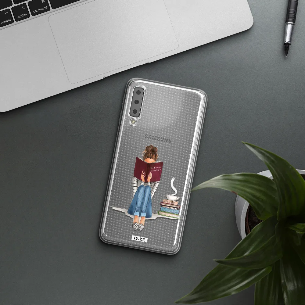 Reading Hobby Girl Samsung A7 2018 Clear TPU Case