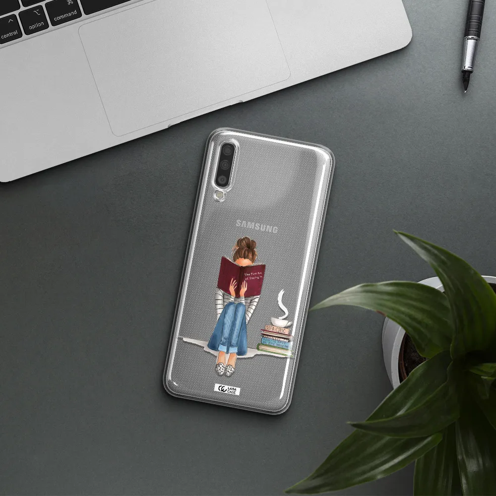 Reading Hobby Girl Samsung A70 Clear TPU Case