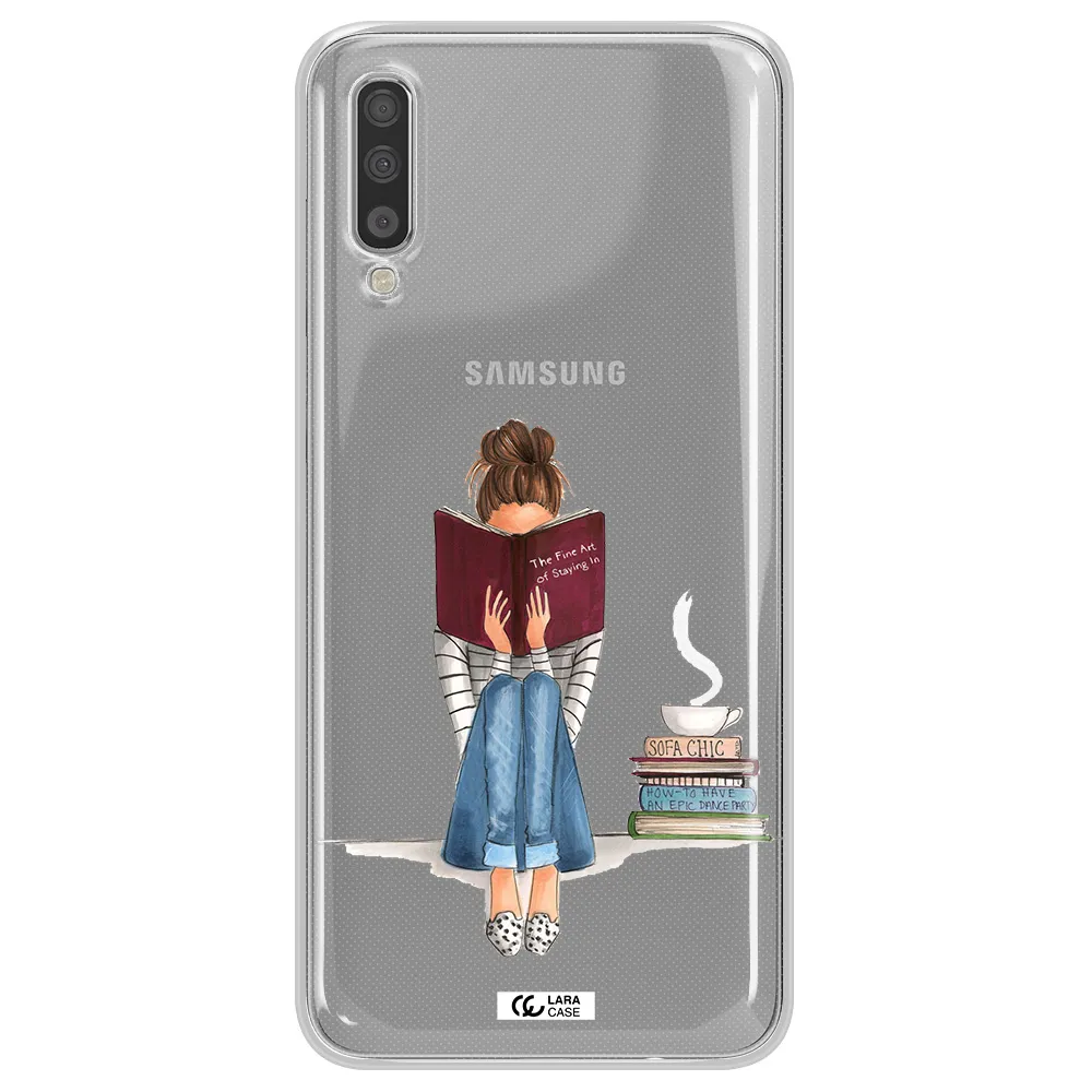 Reading Hobby Girl Samsung A70S Clear Tpu Case