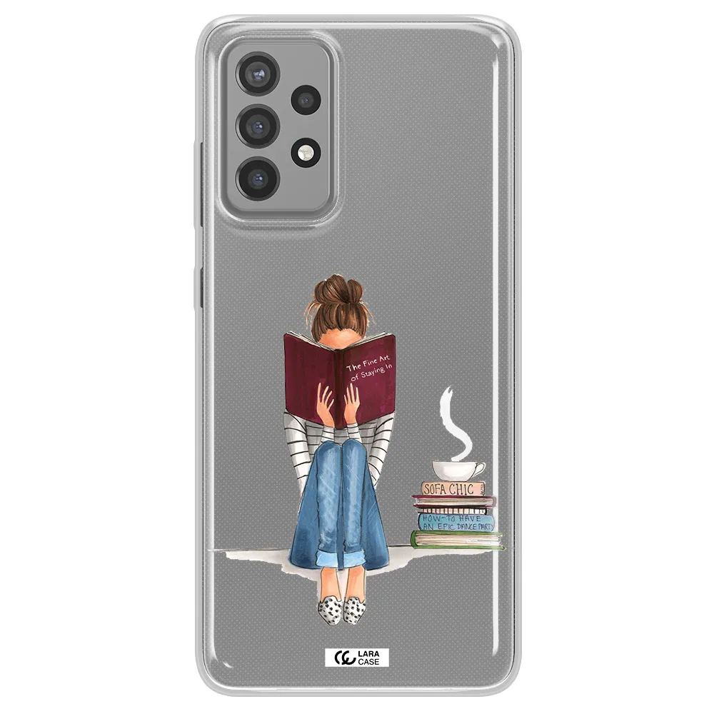 Reading Hobby Girl Samsung A72 Clear TPU Case