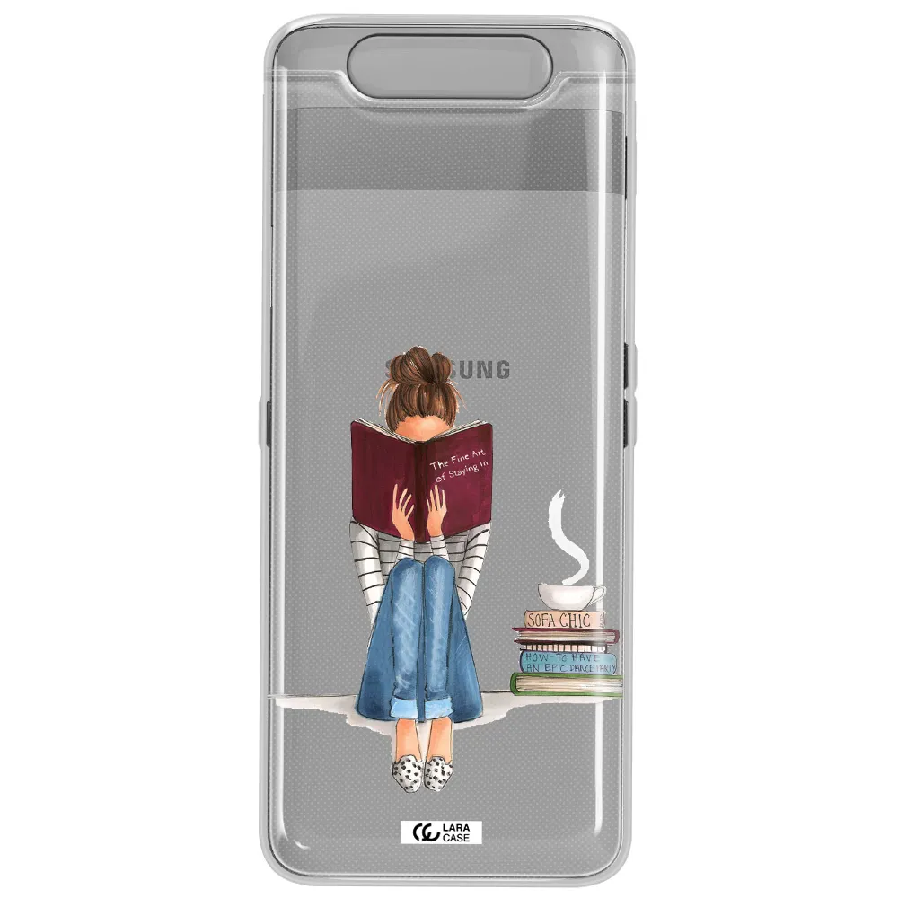Reading Hobby Girl Samsung A80 Clear TPU Case