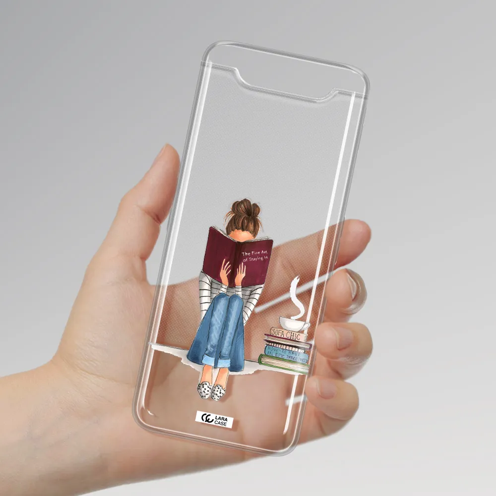 Reading Hobby Girl Samsung A80 Clear TPU Case
