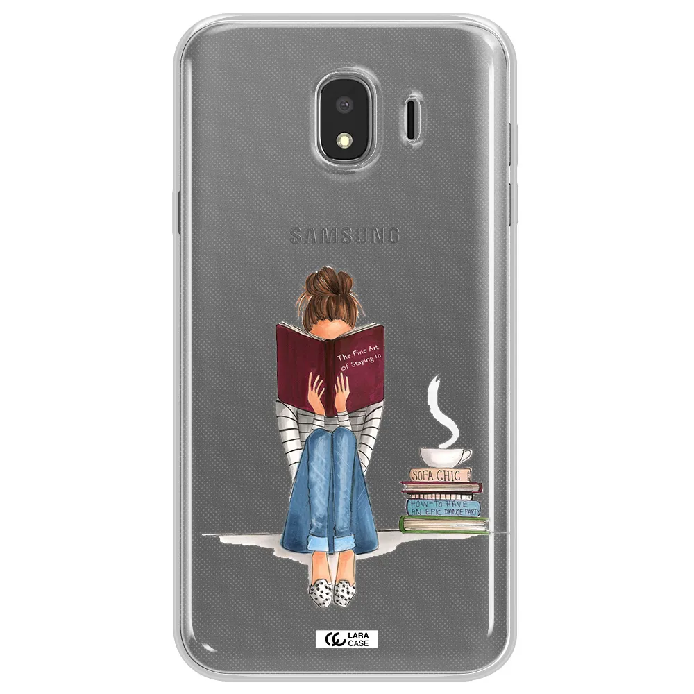 Reading Hobby Girl Samsung J4 Clear TPU Case