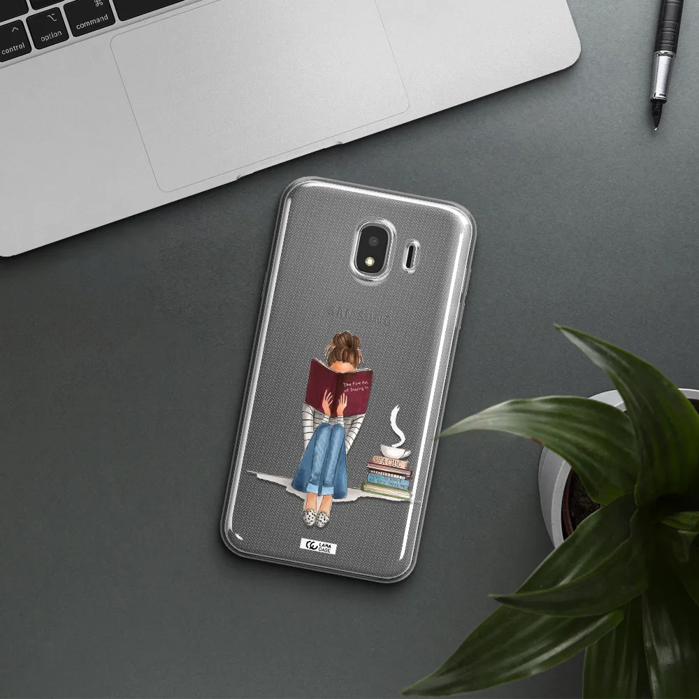 Reading Hobby Girl Samsung J4 Clear TPU Case