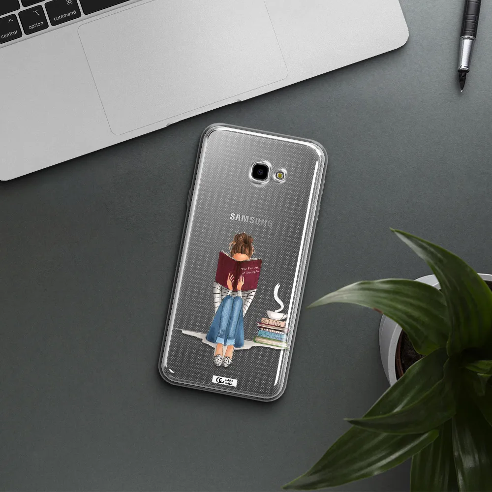 Reading Hobby Girl Samsung J4 Plus Clear TPU Case
