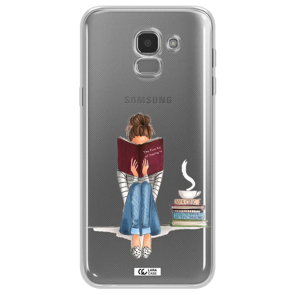 Reading Hobby Girl Samsung J6 Clear TPU Case