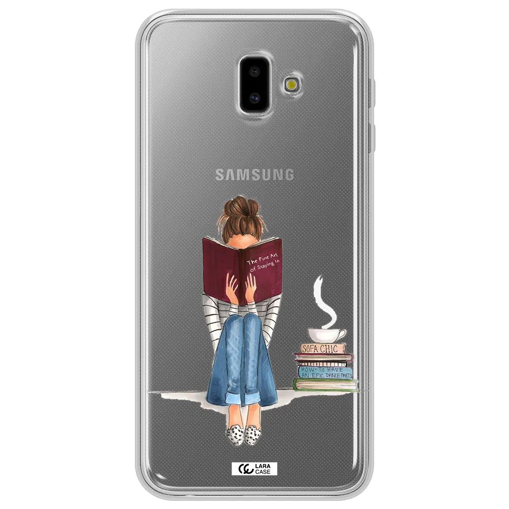 Reading Hobby Girl Samsung J6 Plus Clear TPU Case