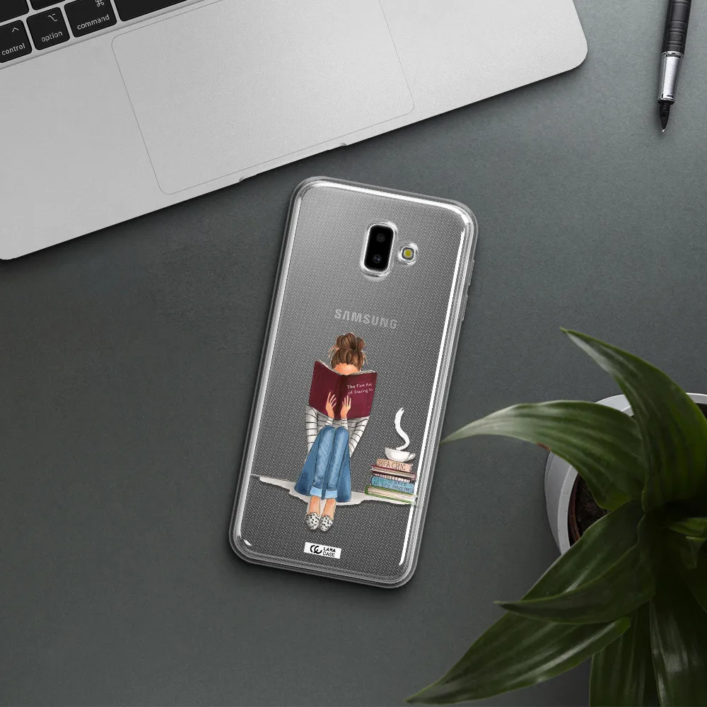 Reading Hobby Girl Samsung J6 Plus Clear TPU Case