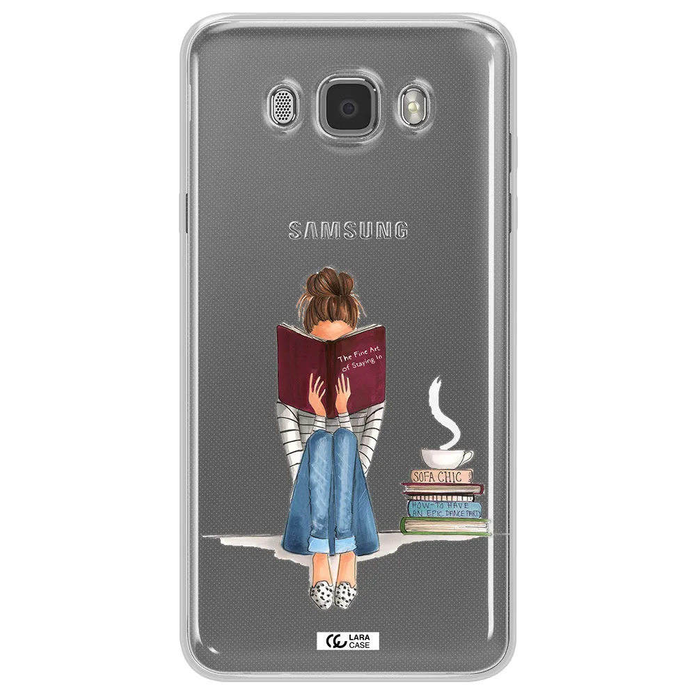 Reading Hobby Girl Samsung J7 2016 Clear TPU Case