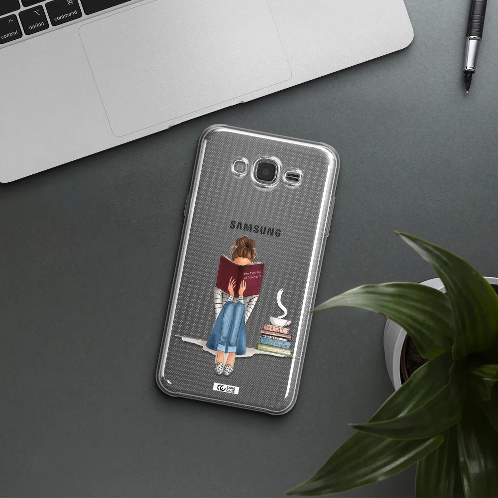 Reading Hobby Girl Samsung J7 Clear TPU Case