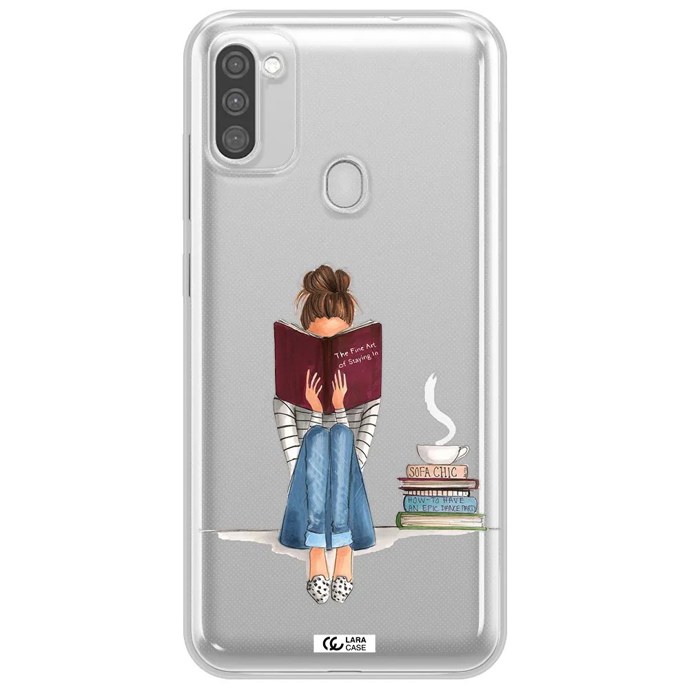 Reading Hobby Girl Samsung M11 Clear TPU Case