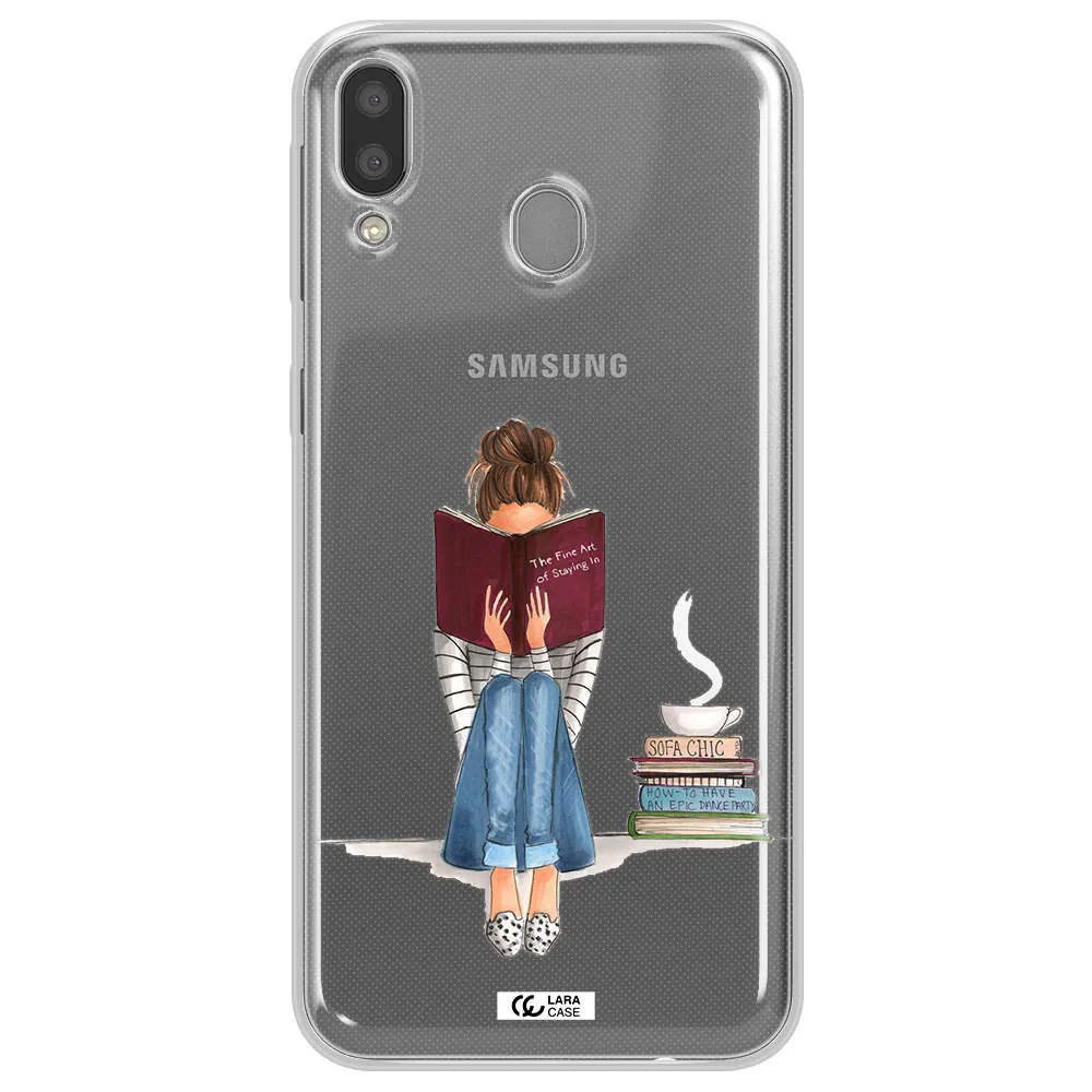 Reading Hobby Girl Samsung M20 Clear TPU Case