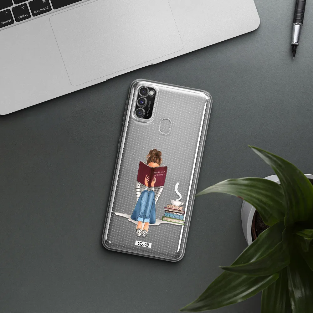 Reading Hobby Girl Samsung M30S Clear TPU Case