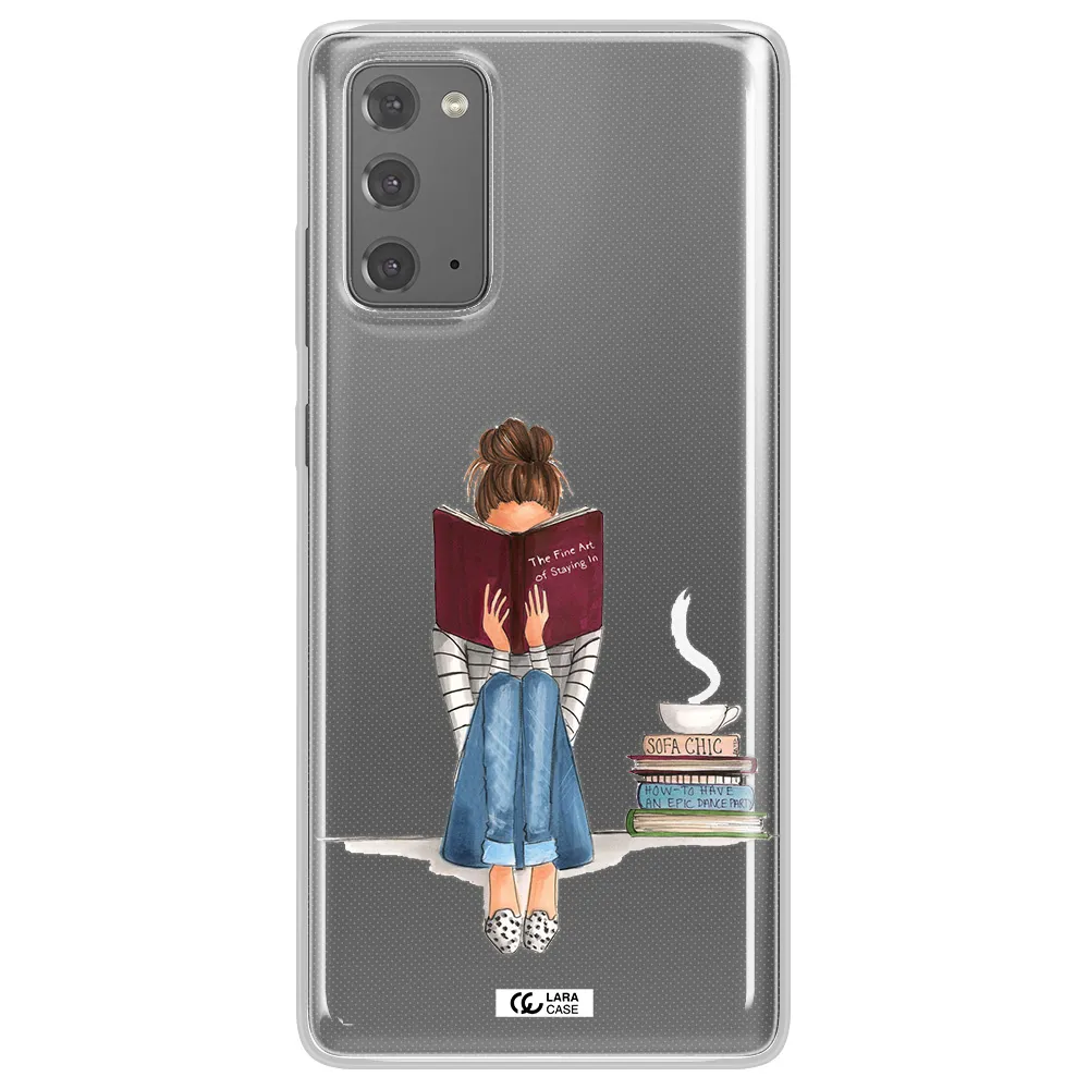 Reading Hobby Girl Samsung Note 20 Clear TPU Case