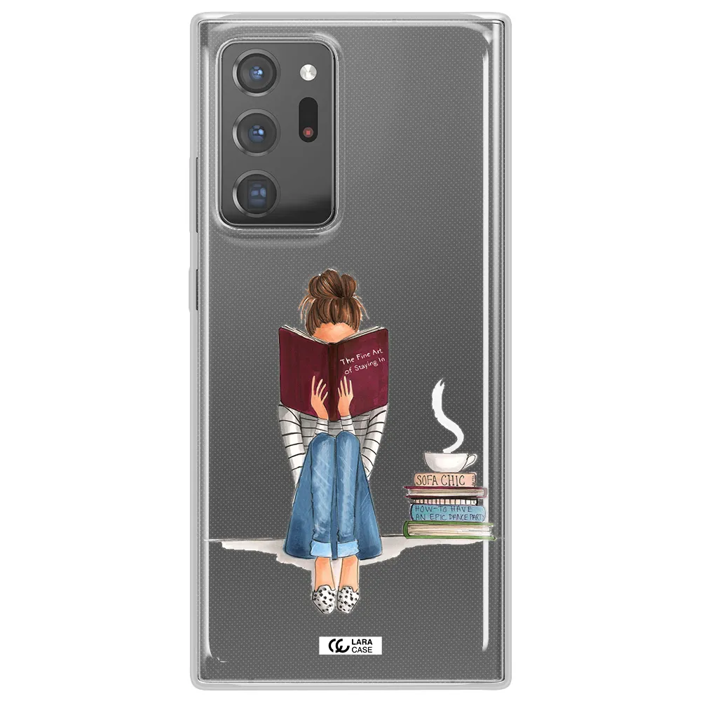Reading Hobby Girl Samsung Note 20 Ultra Clear TPU Case