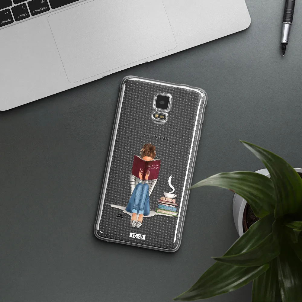 Reading Hobby Girl Samsung Note 4 Clear TPU Case