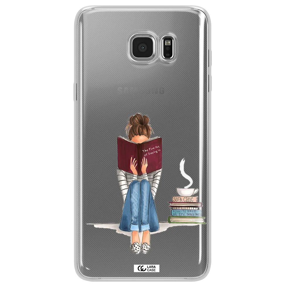 Reading Hobby Girl Samsung Note 5 Clear TPU Case