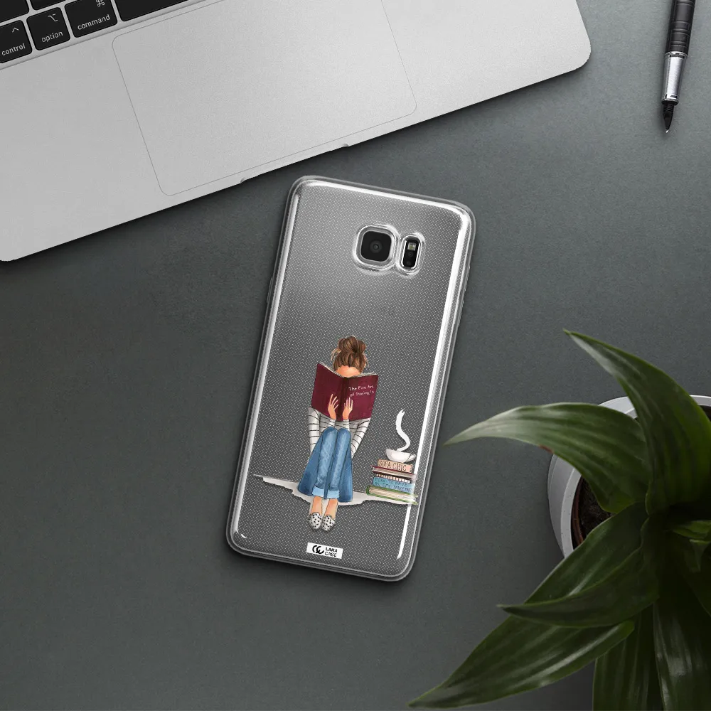 Reading Hobby Girl Samsung Note 5 Clear TPU Case