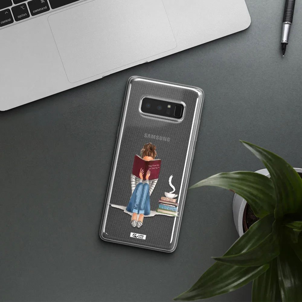 Reading Hobby Girl Samsung Note 8 Clear TPU Case