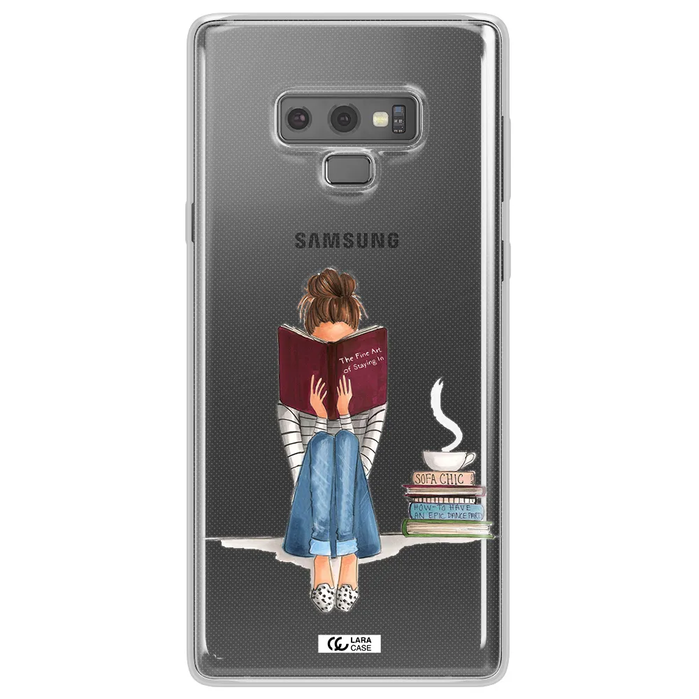 Reading Hobby Girl Samsung Note 9 Clear TPU Case