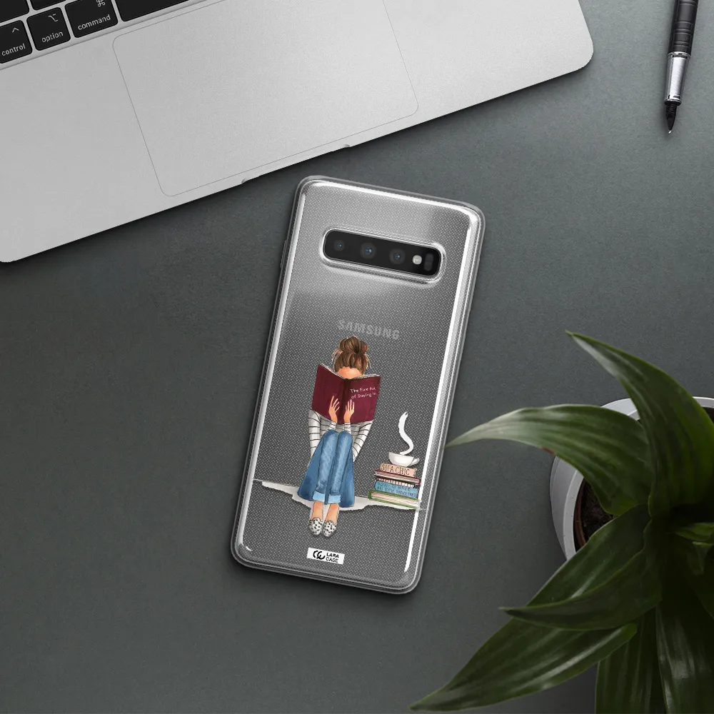 Reading Hobby Girl Samsung S10 Clear TPU Case