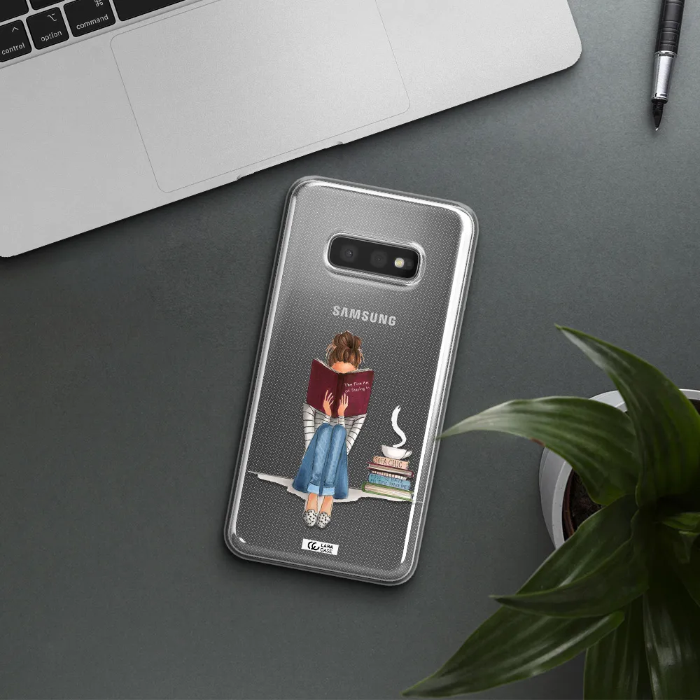 Reading Hobby Girl Samsung S10e Clear TPU Case