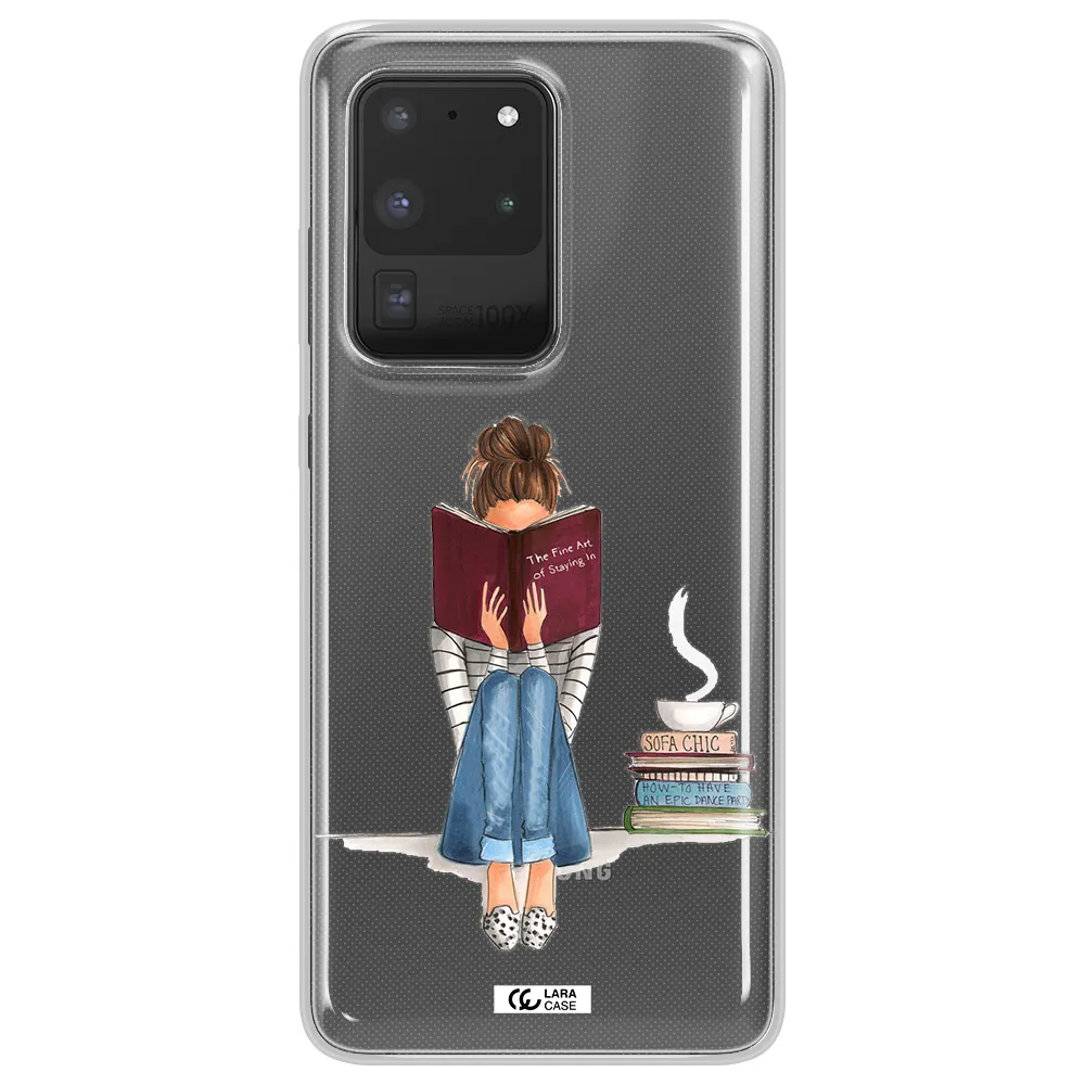 Reading Hobby Girl Samsung S20 Ultra Clear TPU Case