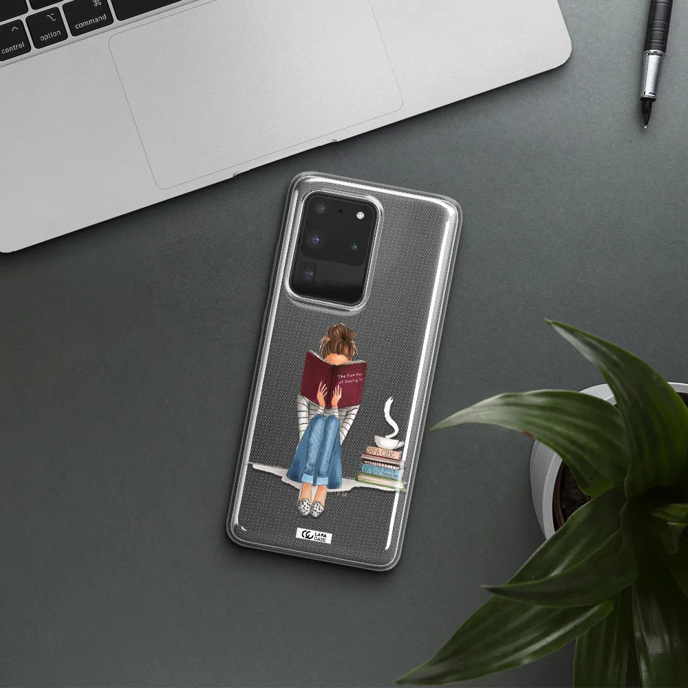Reading Hobby Girl Samsung S20 Ultra Clear TPU Case