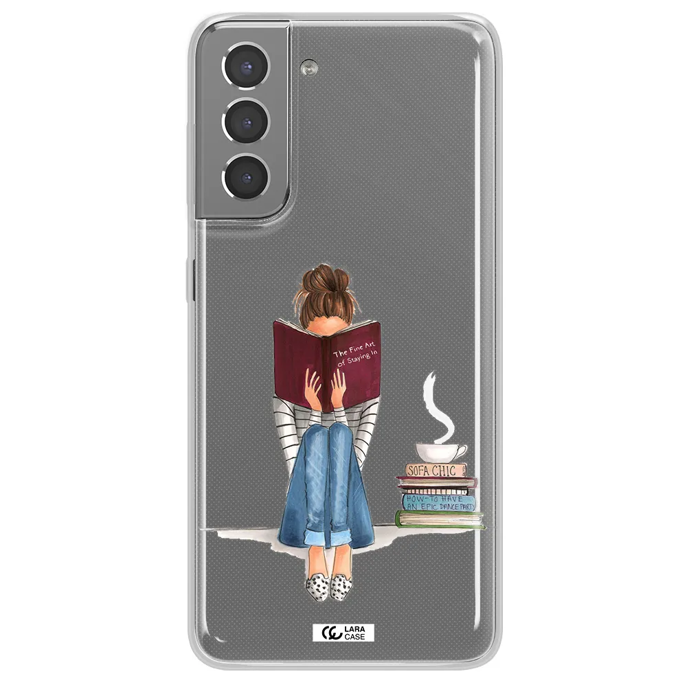 Reading Hobby Girl Samsung S21 Clear TPU Case