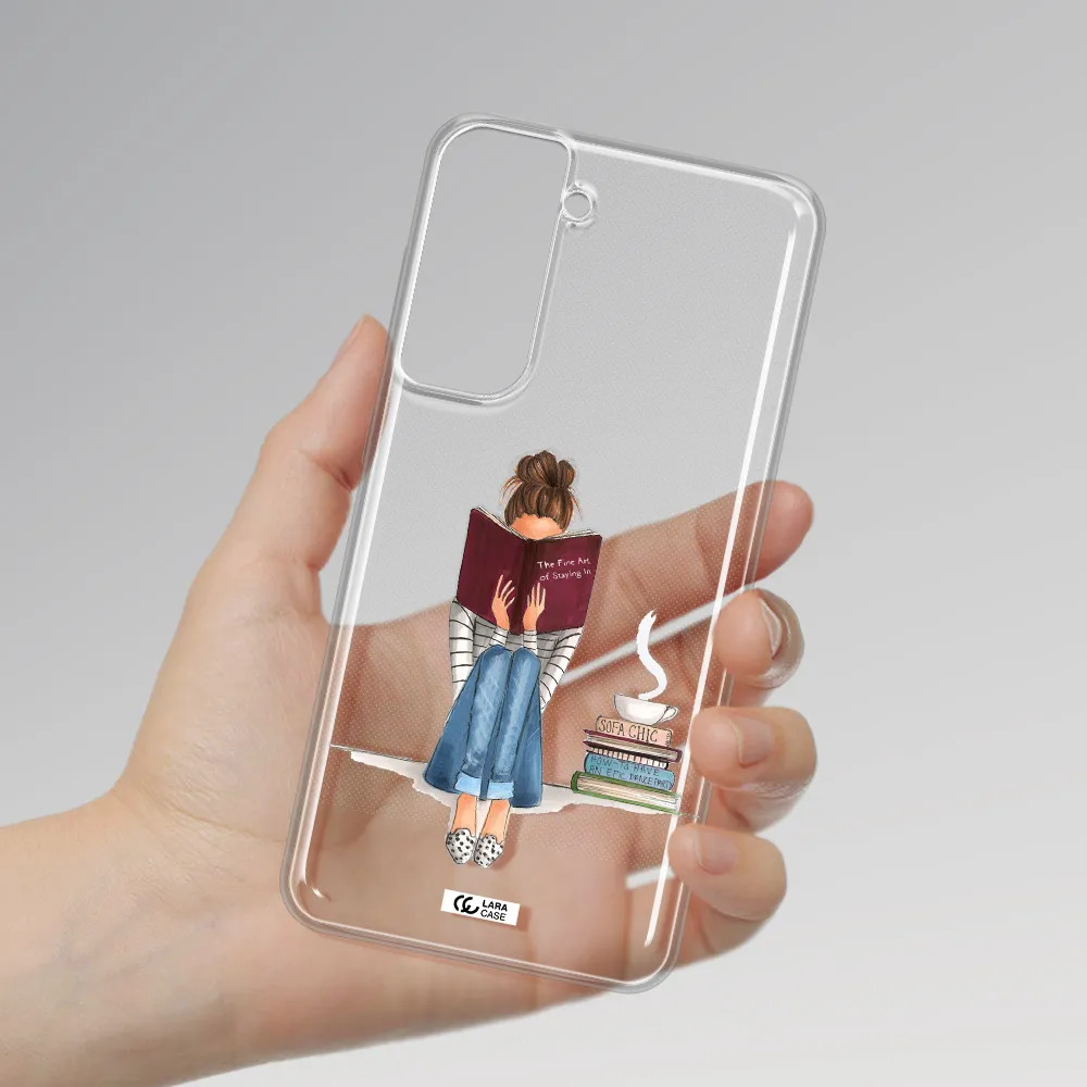Reading Hobby Girl Samsung S21 Fe Clear Tpu Case