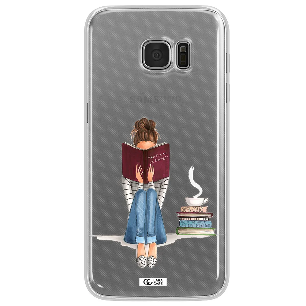Reading Hobby Girl Samsung S7 Edge Clear TPU Case