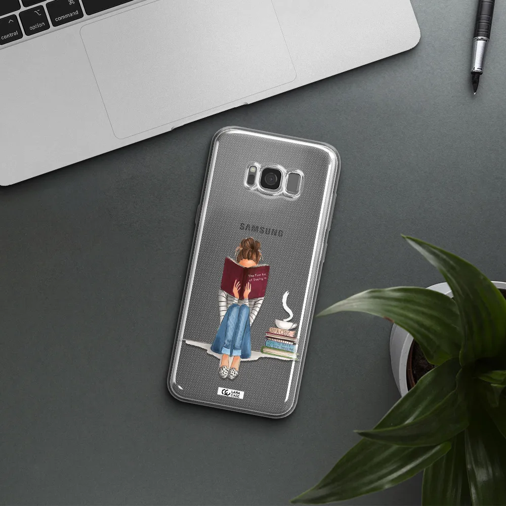Reading Hobby Girl Samsung S8 Plus Clear TPU Case