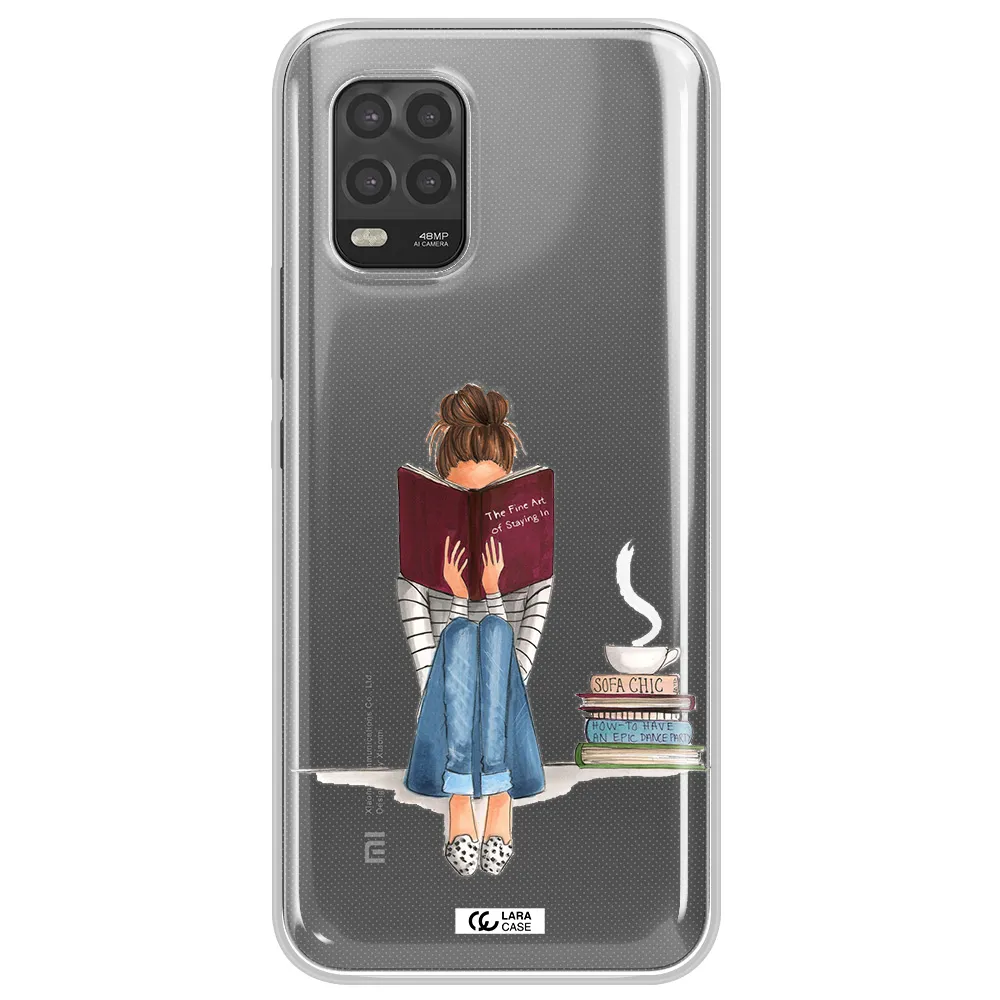 Reading Hobby Girl Xiaomi Mi 10 Lite Clear TPU Case