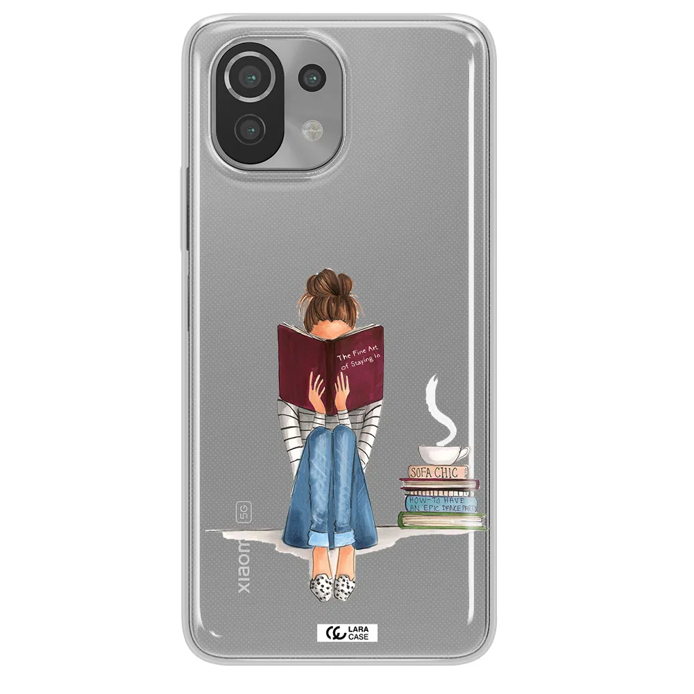 Reading Hobby Girl Xiaomi Mi 11 Lite Clear TPU Case