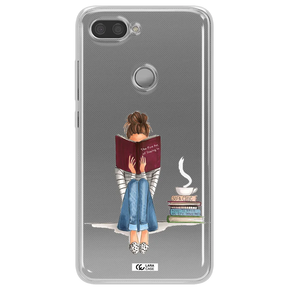 Reading Hobby Girl Xiaomi Mi 8 Lite Clear TPU Case