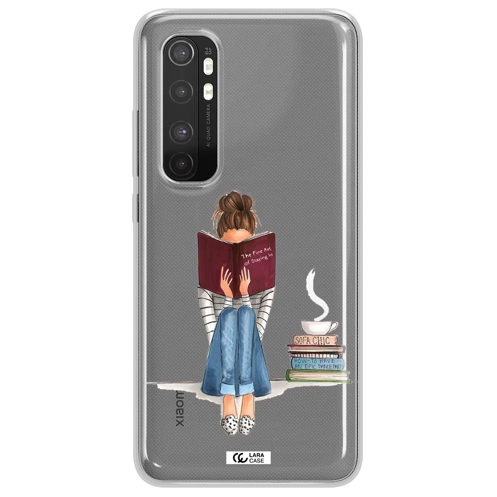 Reading Hobby Girl Xiaomi Mi Note 10 Lite Clear TPU Case