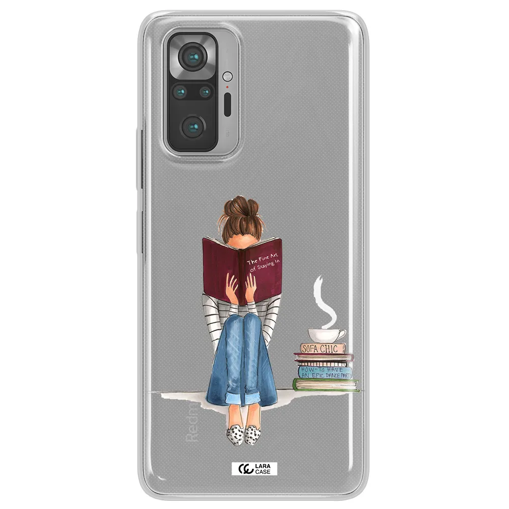 Reading Hobby Girl Xiaomi Note 10 Pro Clear TPU Case
