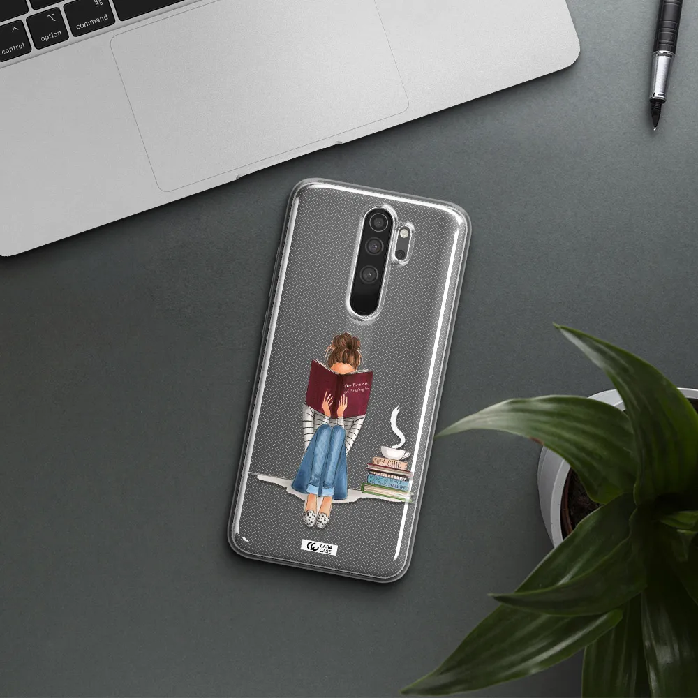 Reading Hobby Girl Xiaomi Note 8 Pro Clear TPU Case