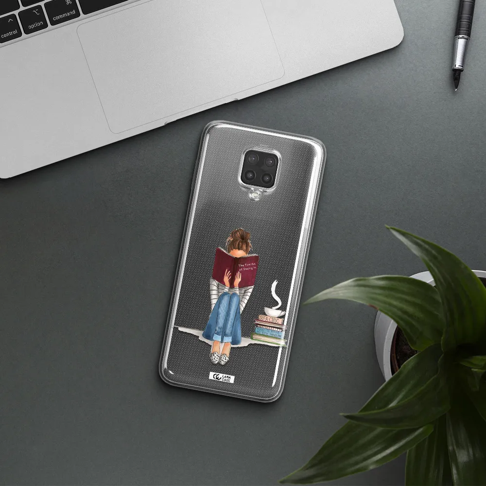 Reading Hobby Girl Xiaomi Note 9 Pro Clear TPU Case