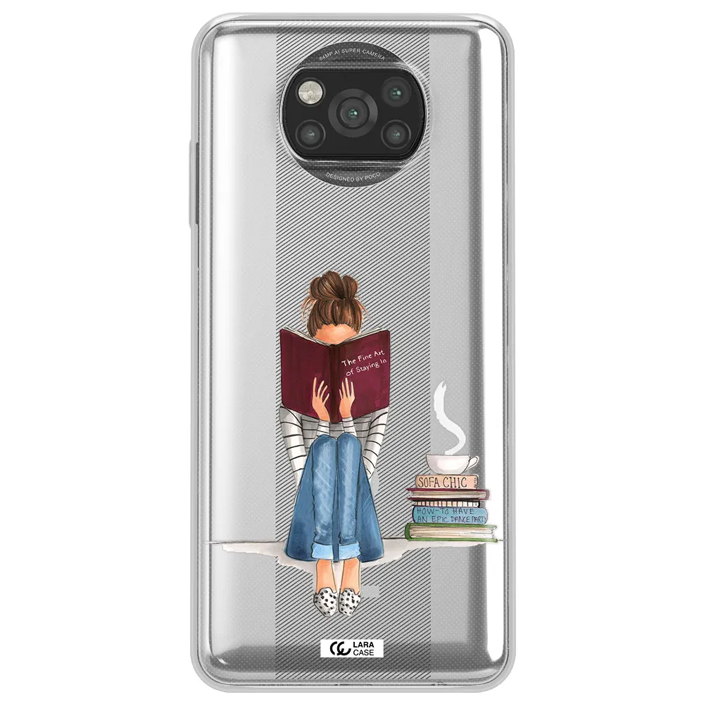 Reading Hobby Girl Xiaomi Poco X3 Clear TPU Case
