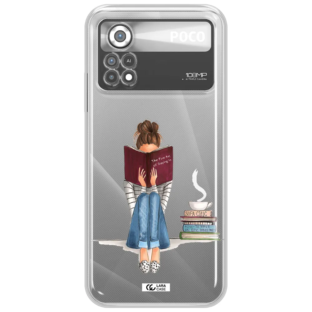 Reading Hobby Girl Xiaomi Poco X4 Pro Clear TPU Case