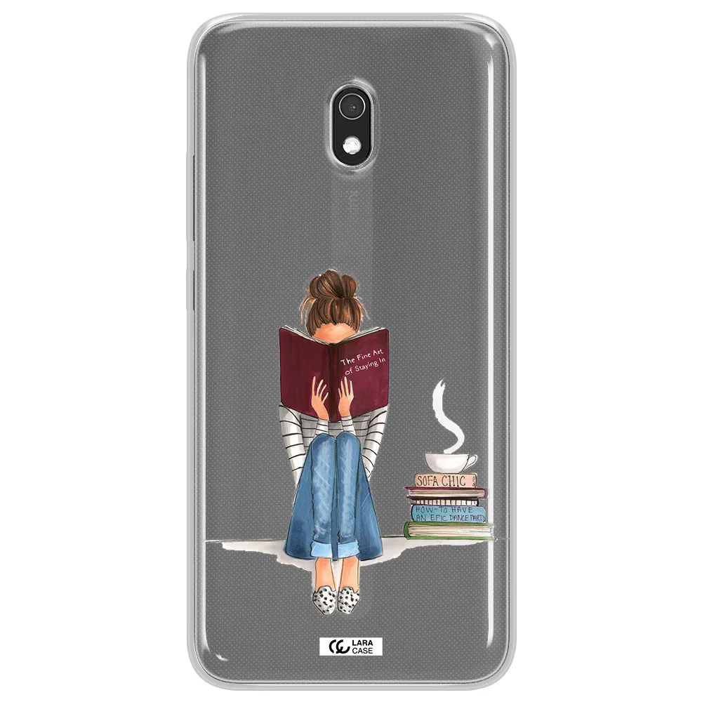 Reading Hobby Girl Xiaomi Redmi 8A Clear TPU Case