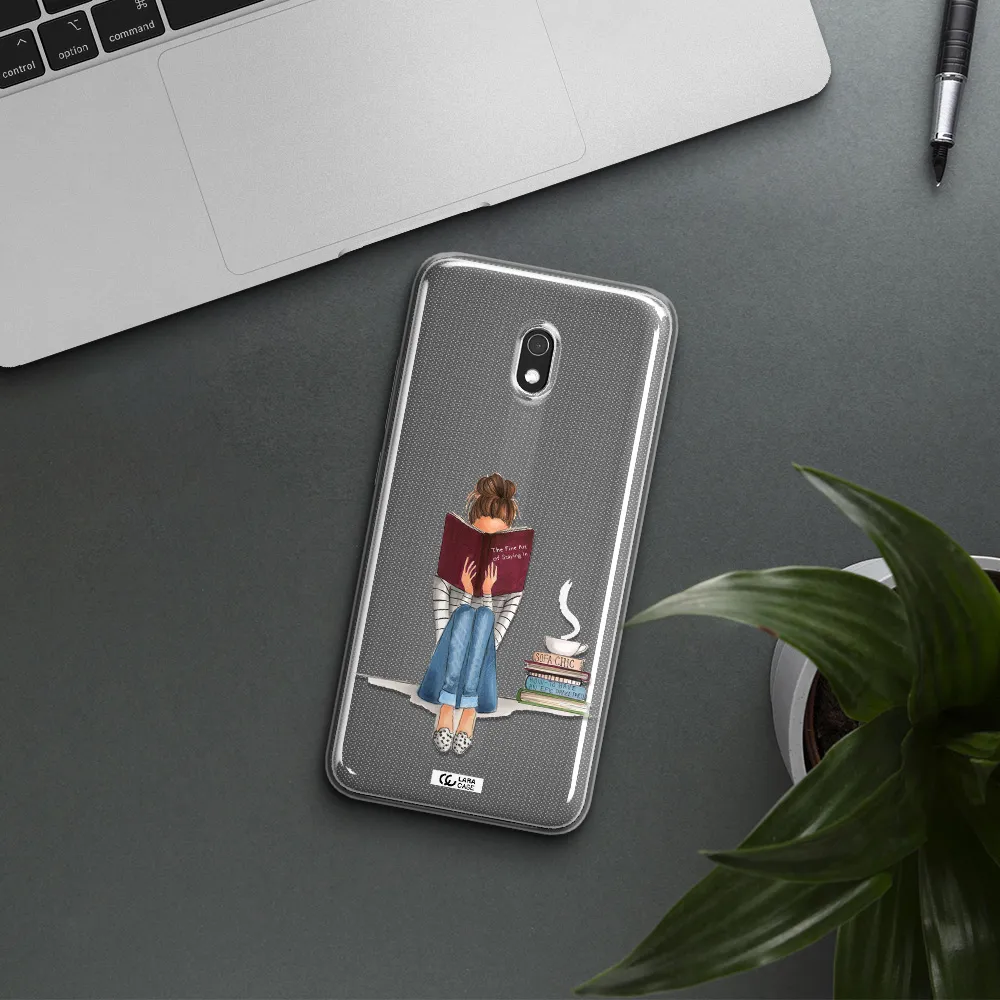 Reading Hobby Girl Xiaomi Redmi 8A Clear TPU Case