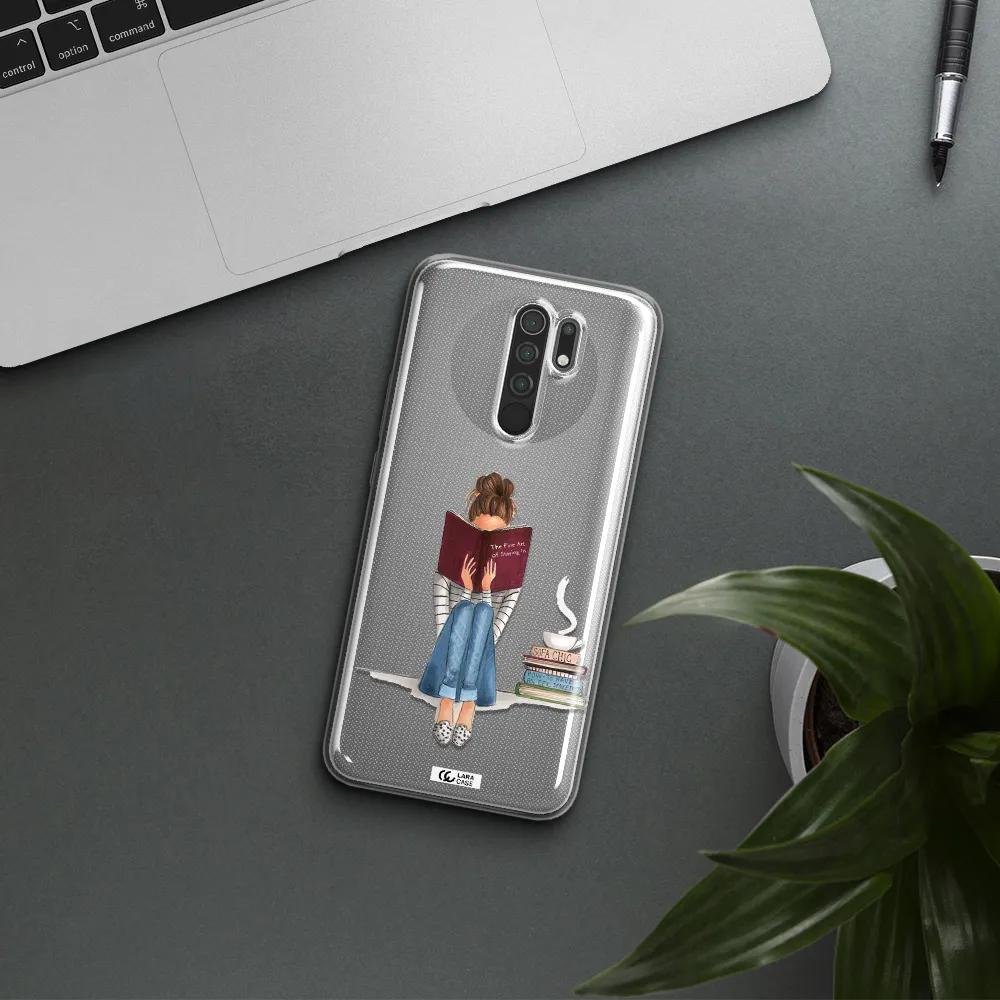 Reading Hobby Girl Xiaomi Redmi 9 Clear TPU Case