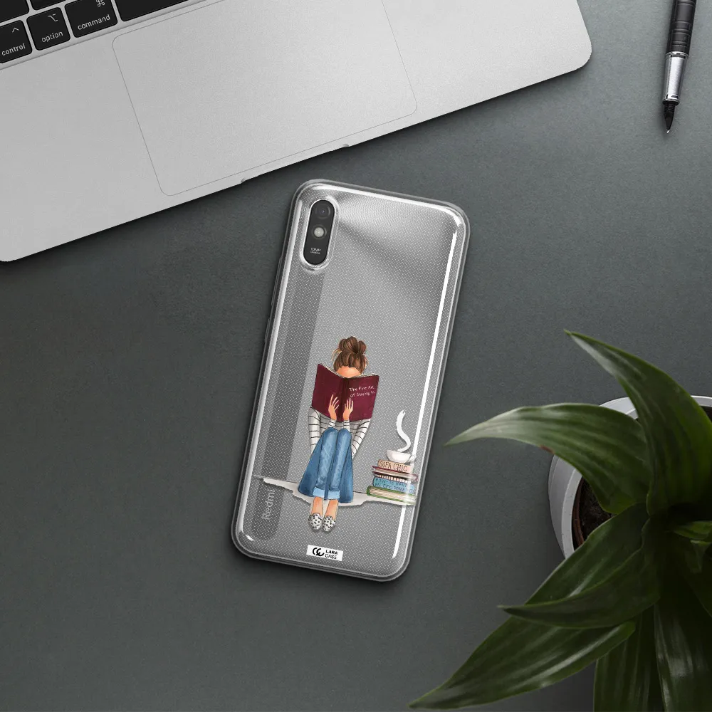 Reading Hobby Girl Xiaomi Redmi 9A Clear TPU Case