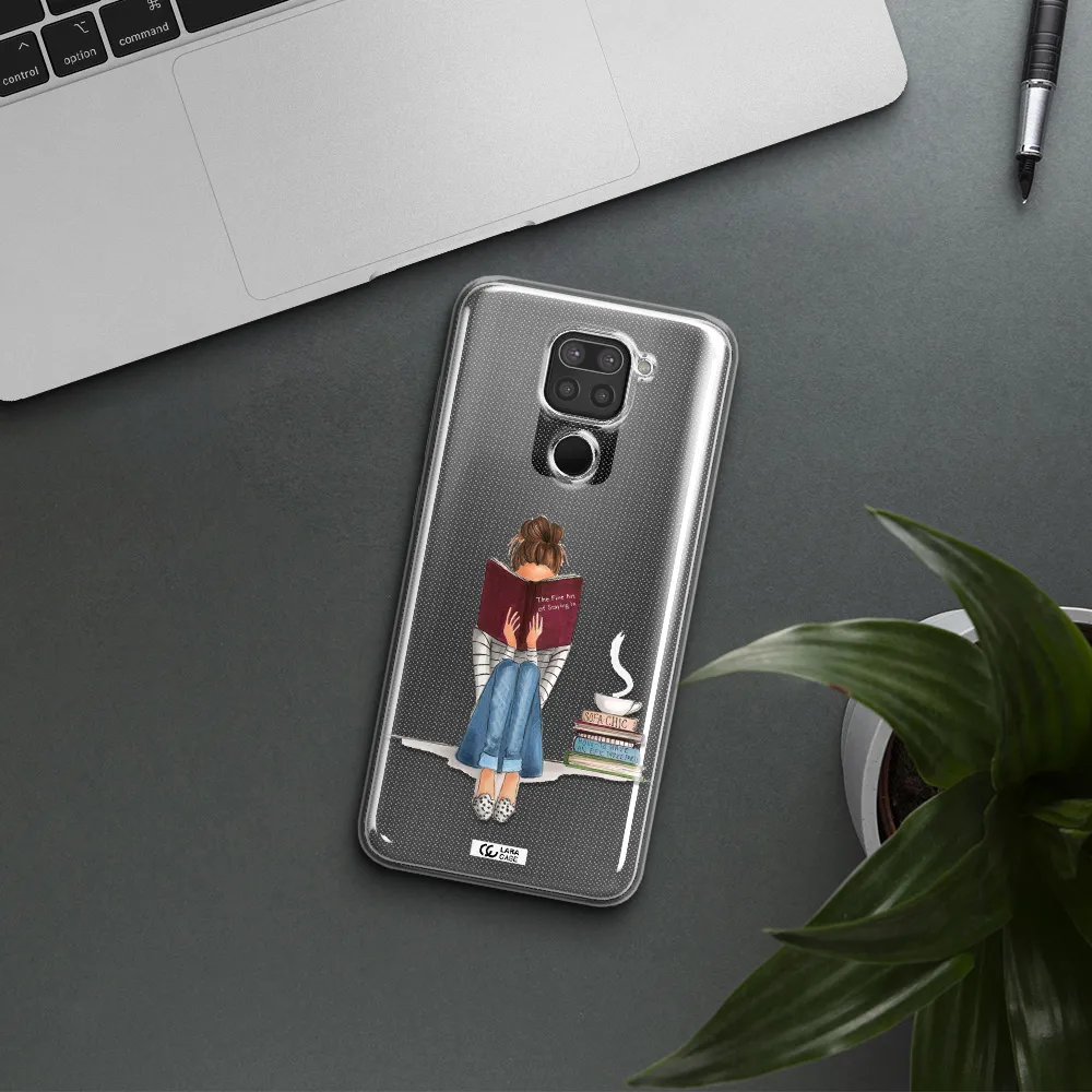 Reading Hobby Girl Xiaomi Redmi Note 9 Clear TPU Case