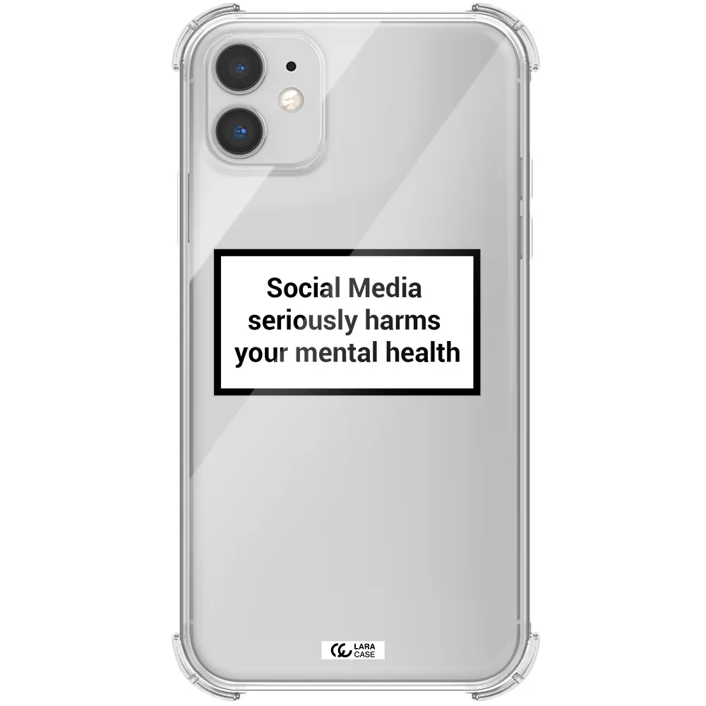 Social Media Harms Apple iPhone 11 Clear PC Case