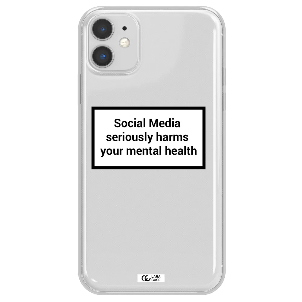 Social Media Harms Apple iPhone 11 Clear TPU Case