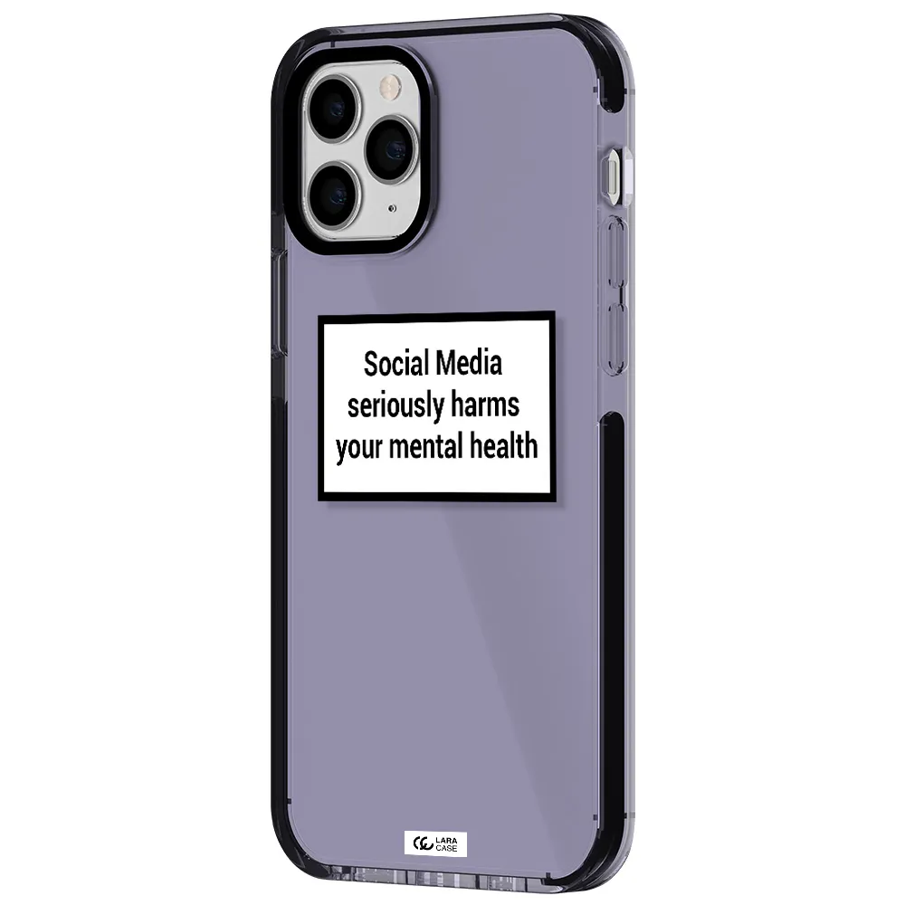 Social Media Harms Apple iPhone 11 pro impact Lilac Case