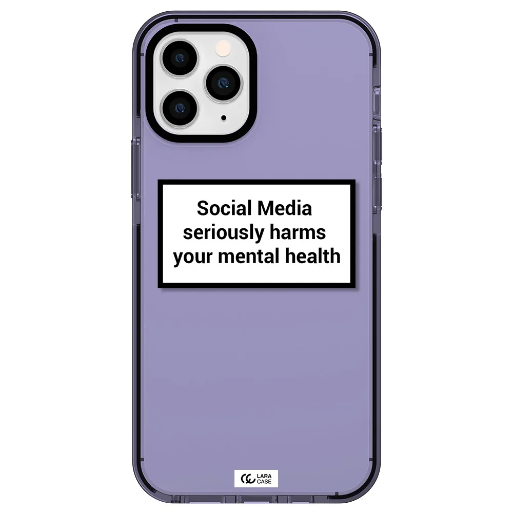 Social Media Harms Apple iPhone 11 pro max impact Lilac Case